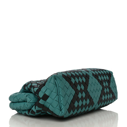 Bottega Veneta Nappa Intrecciato The Lauren 1980 Clutch Aqua Black 4 of 10