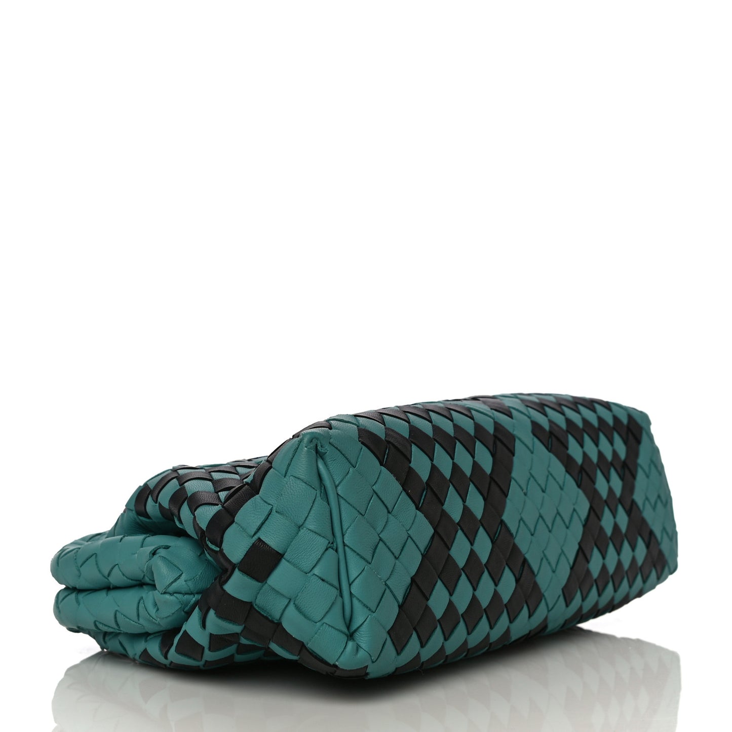 Nappa Intrecciato The Lauren 1980 Clutch Aqua Black