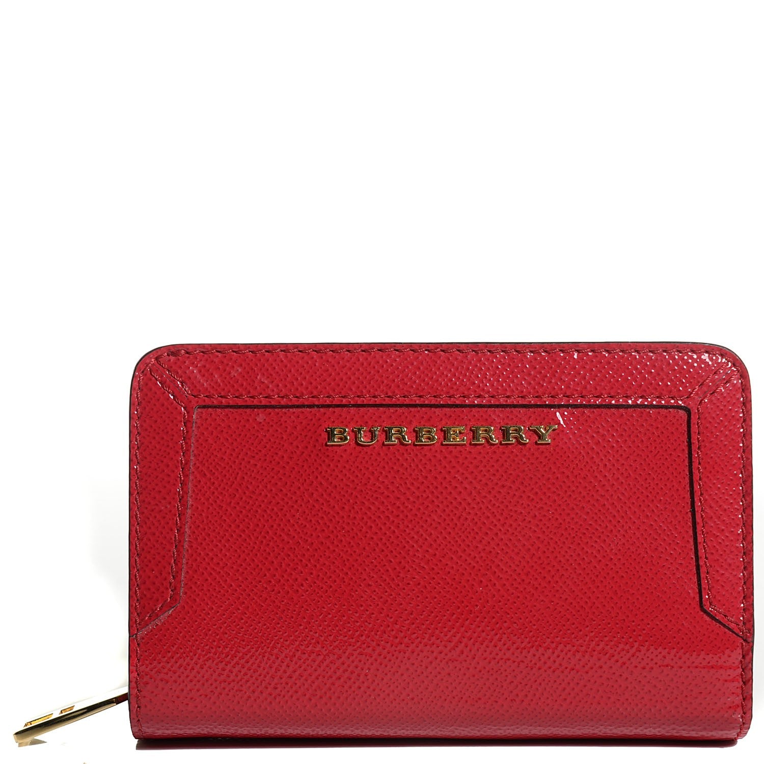 Burberry Patent London Compact Wallet Red 1 of 7