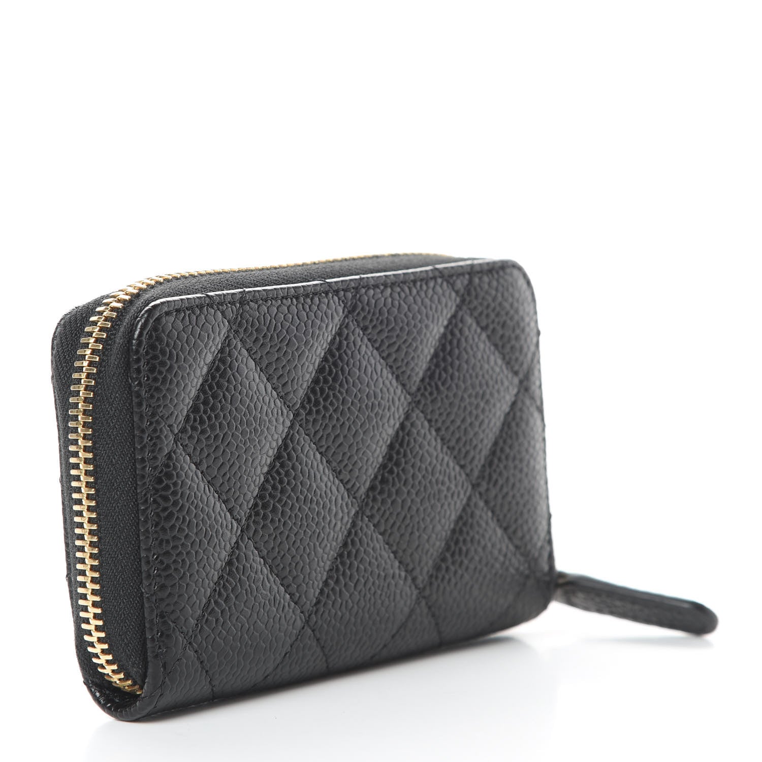 Chanel Caviar Quilted Zip Coin Purse Black 3 of 7