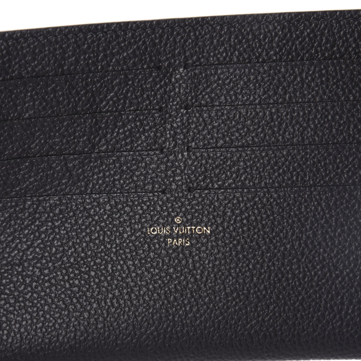 Louis Vuitton Calfskin Felicie Chain Wallet Card Holder Insert Black 6 of 6