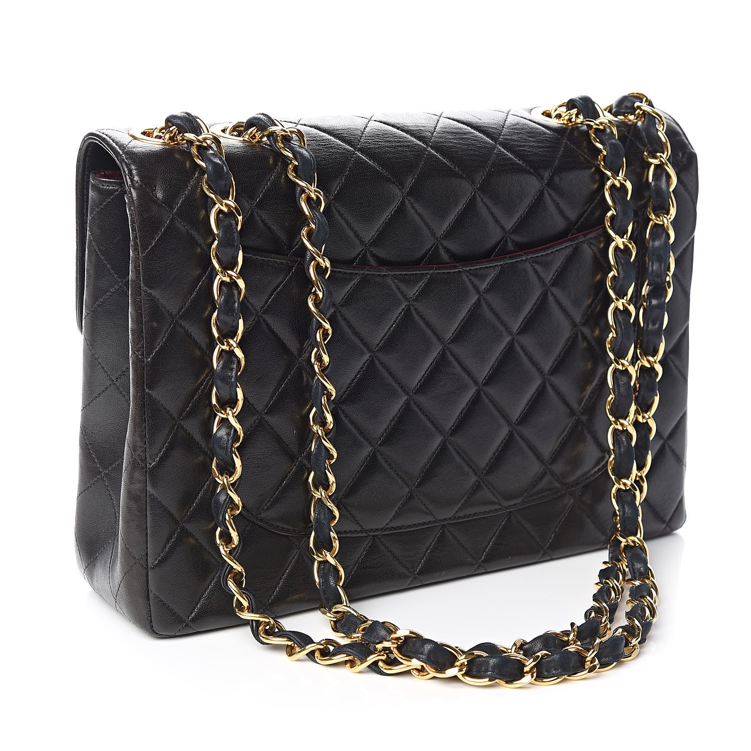 Chanel Lambskin Quilted XL Jumbo Single Flap Black 3 of 13