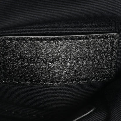 Saint Laurent Grain De Poudre Chevron Monogram Bill Pouch Black 7 of 8