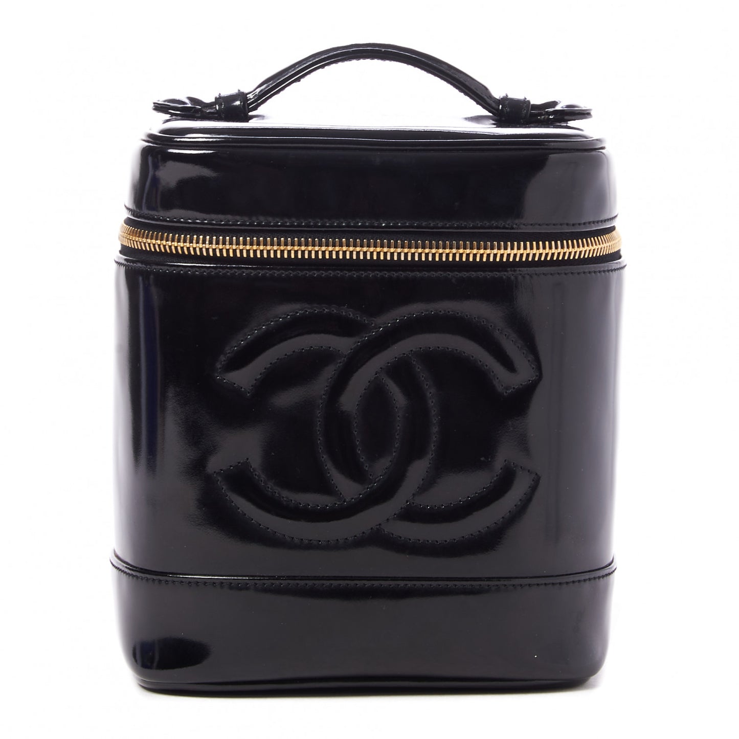 Patent Vanity Cosmetic Case Black