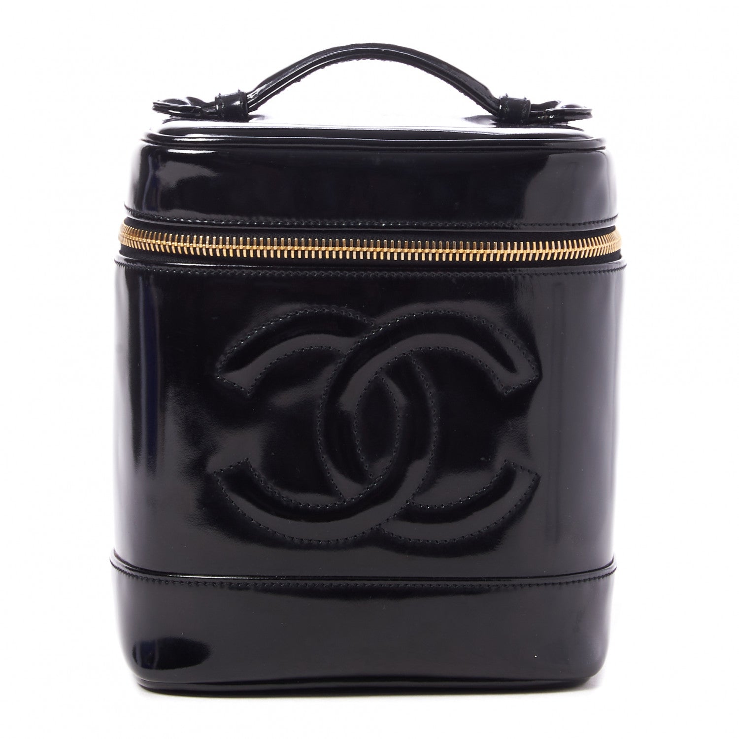 Chanel Patent Vanity Cosmetic Case Black 1 of 9