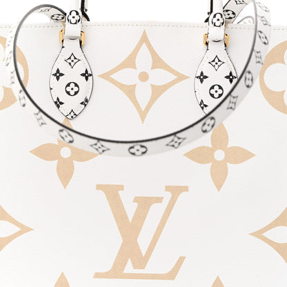 Louis Vuitton Monogram Giant Onthego GM Kaki Beige 8 of 10