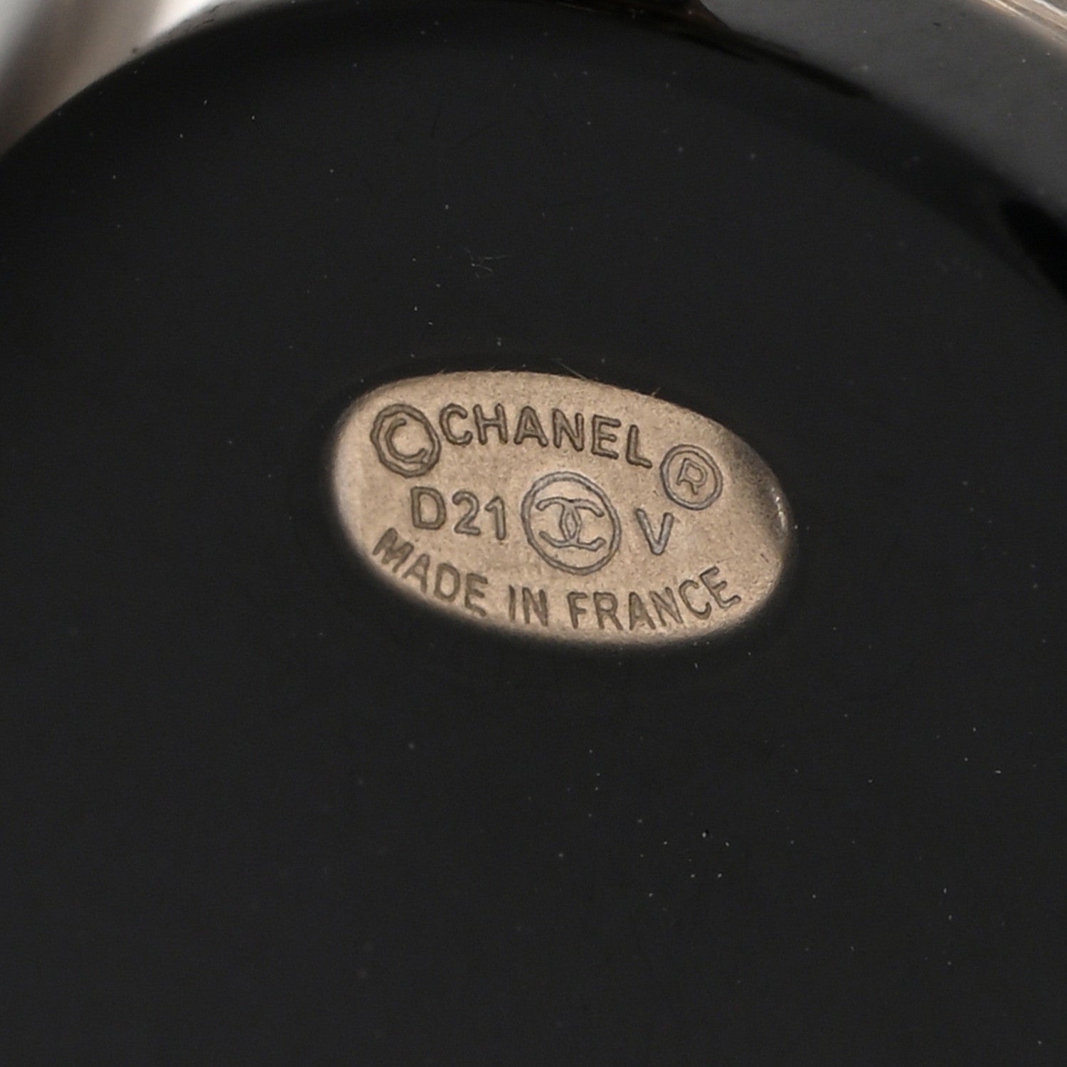Chanel Metal Resin Enamel Crystal CC Perfume Bottle Drop Earrings Gold Black 4 of 5