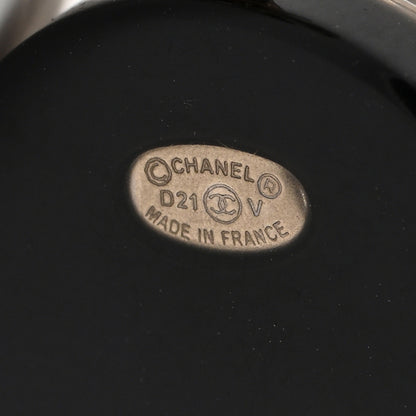 Chanel Metal Resin Enamel Crystal CC Perfume Bottle Drop Earrings Gold Black 4 of 5