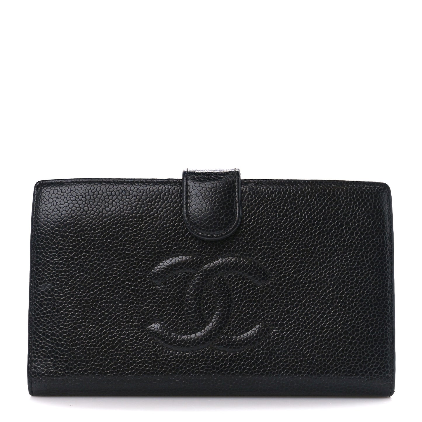 Caviar Timeless CC Zipped Pocket Wallet Black
