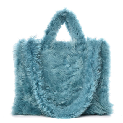 Fendi Shearling Shopping Tote Laguna 1 of 11