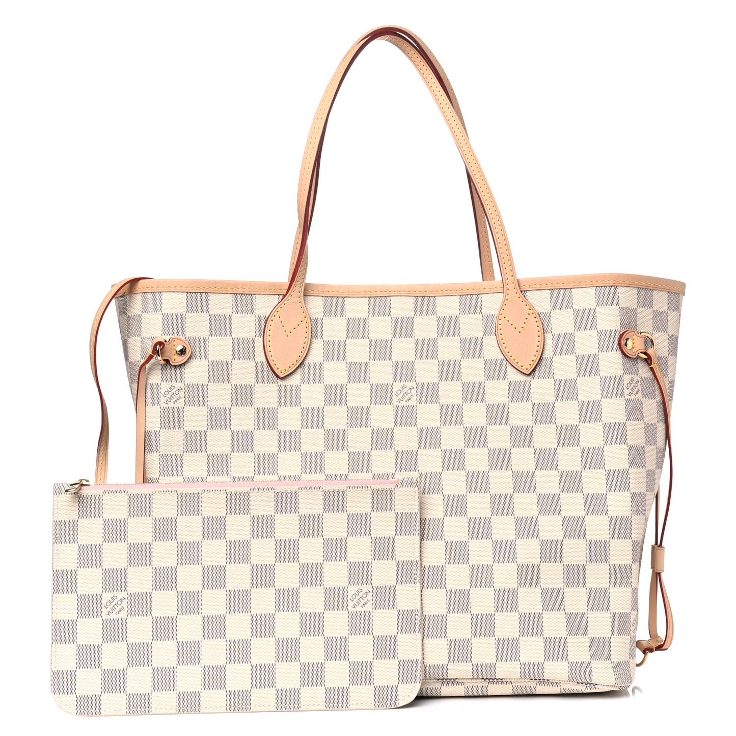 Damier Azur Neo Neverfull MM Rose Ballerine