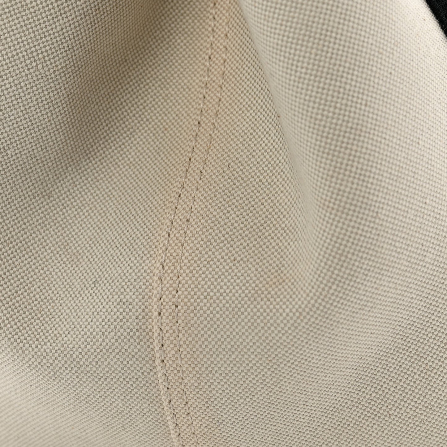 Cotton Canvas Satin Calfskin S Navy Cabas Natural Black