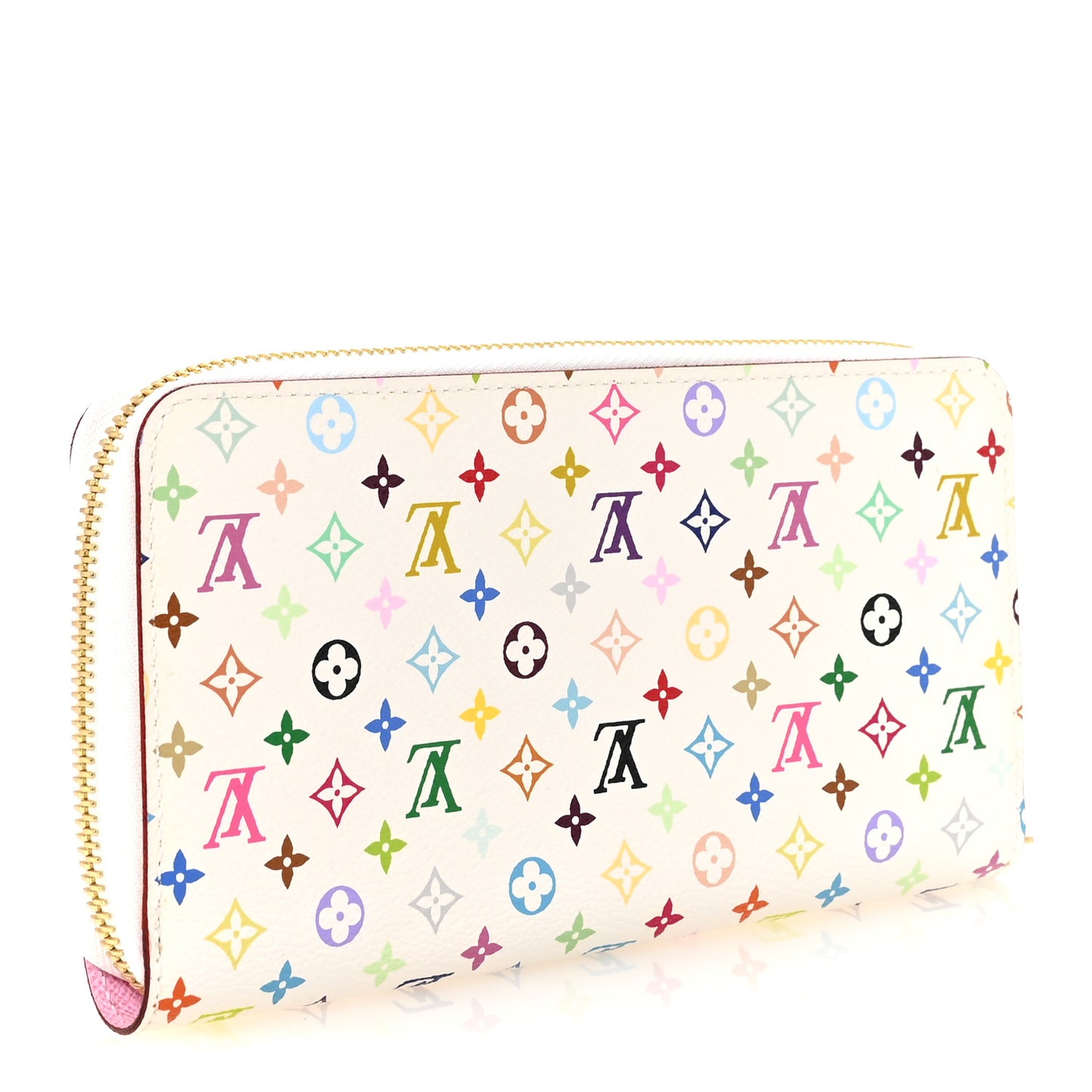 Monogram Multicolor Zippy Wallet White Litchi