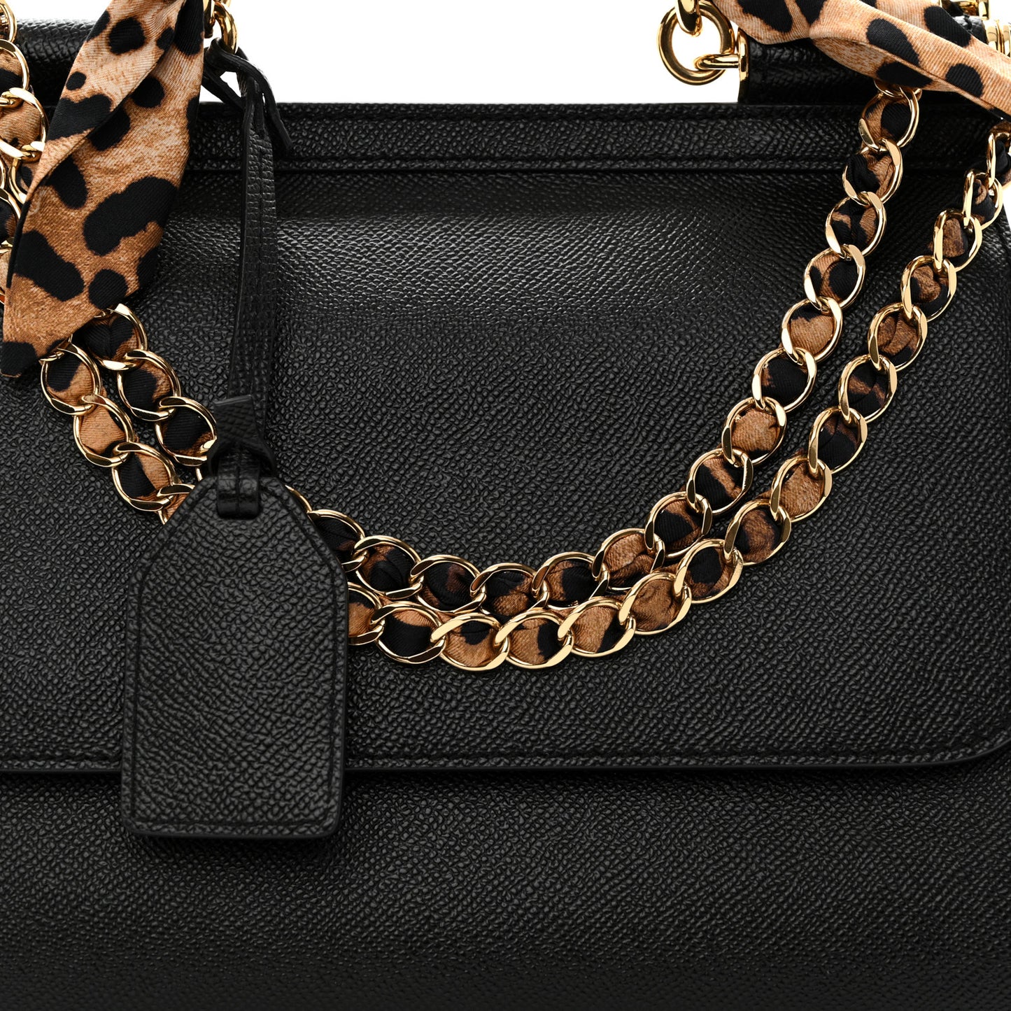 Dauphine Medium Miss Sicily Satchel With Scarf Black