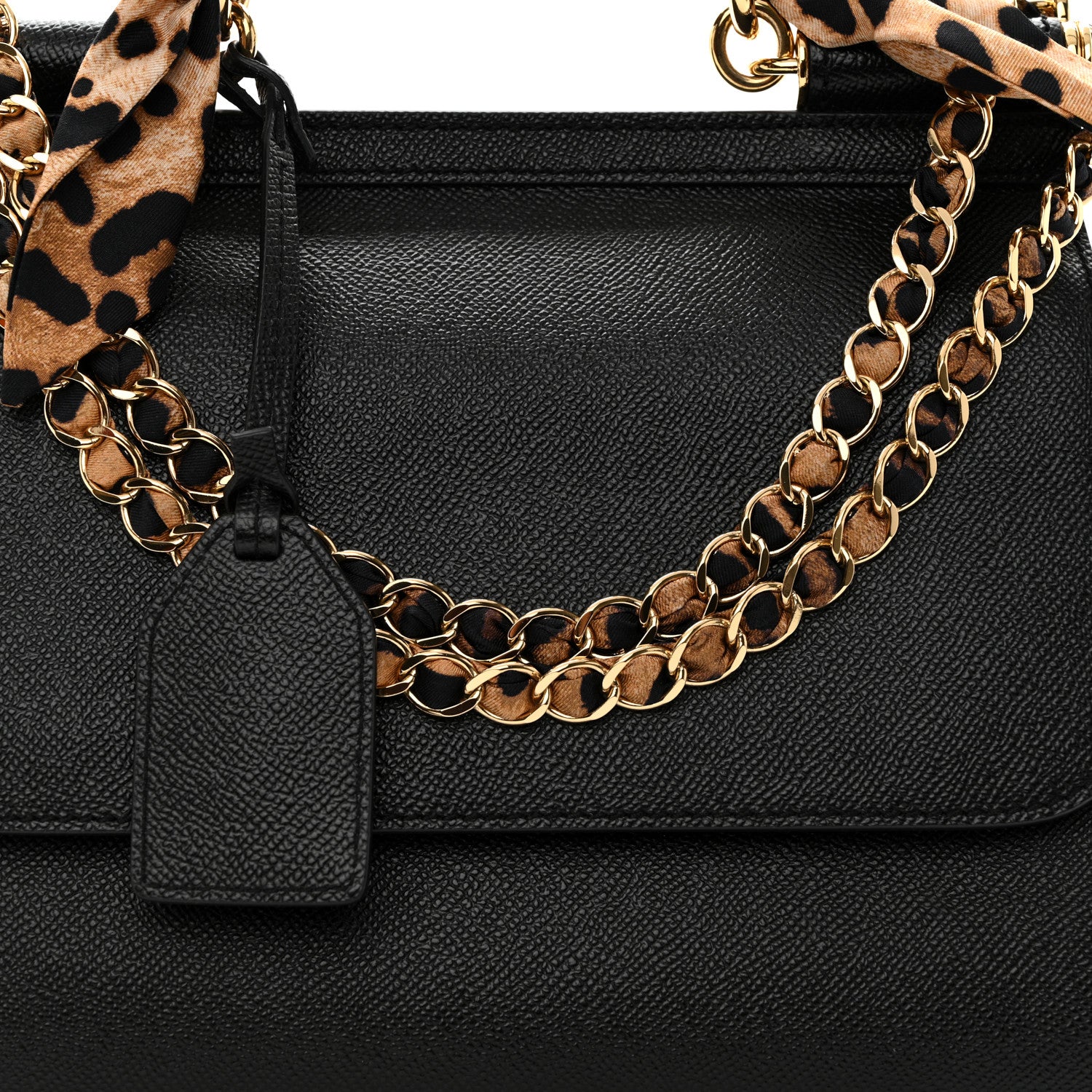 Dolce & Gabbana Dauphine Medium Miss Sicily Satchel With Scarf Black 7 of 10