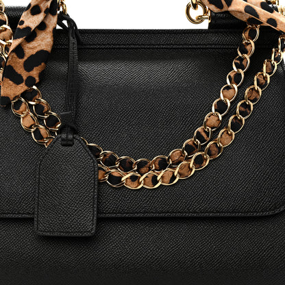 Dolce & Gabbana Dauphine Medium Miss Sicily Satchel With Scarf Black 7 of 10