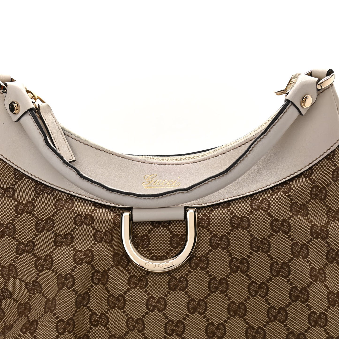 Monogram Large D Gold Hobo Off White