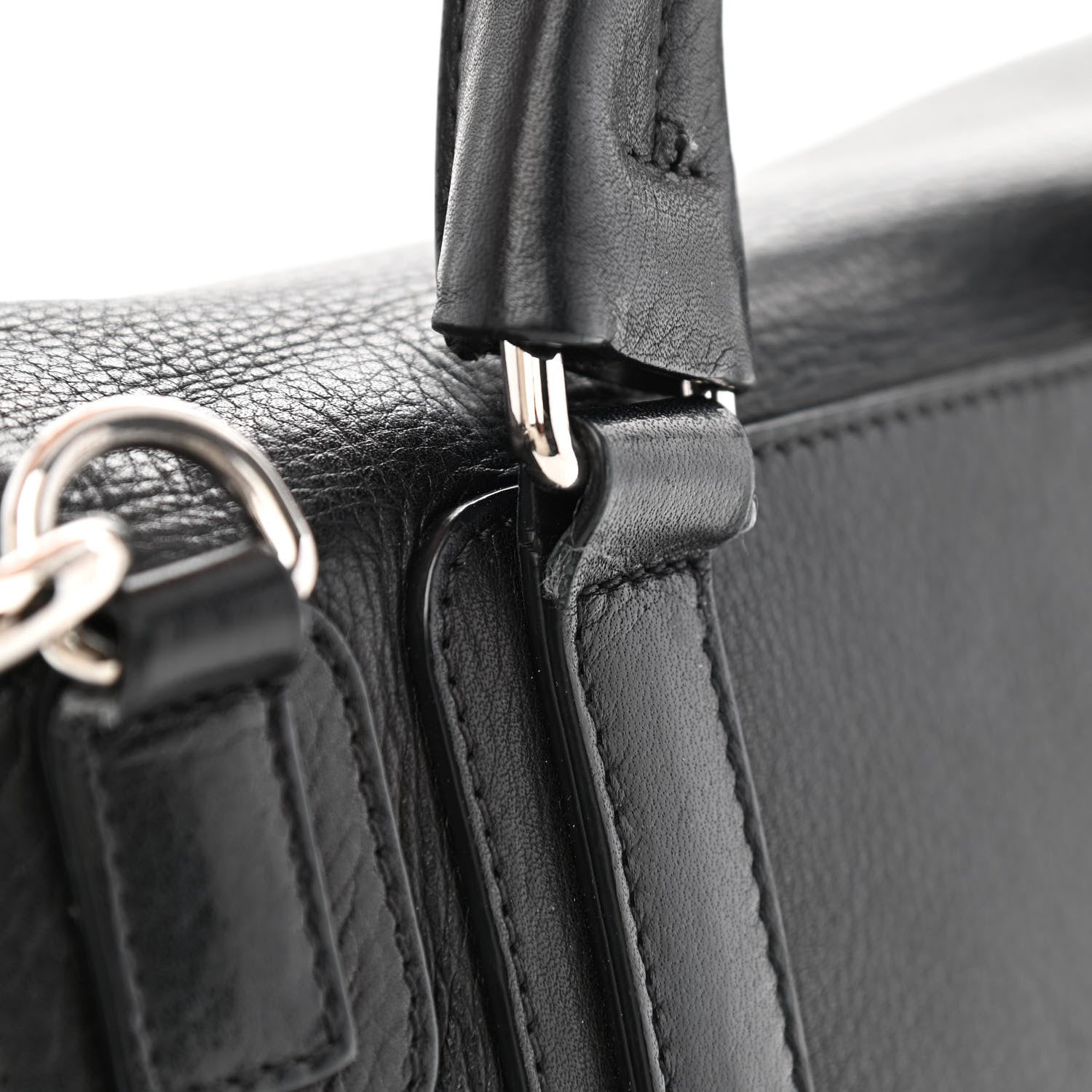 Givenchy Pebbled Calfskin Small Pandora Pure Flap Bag Black 12 of 12