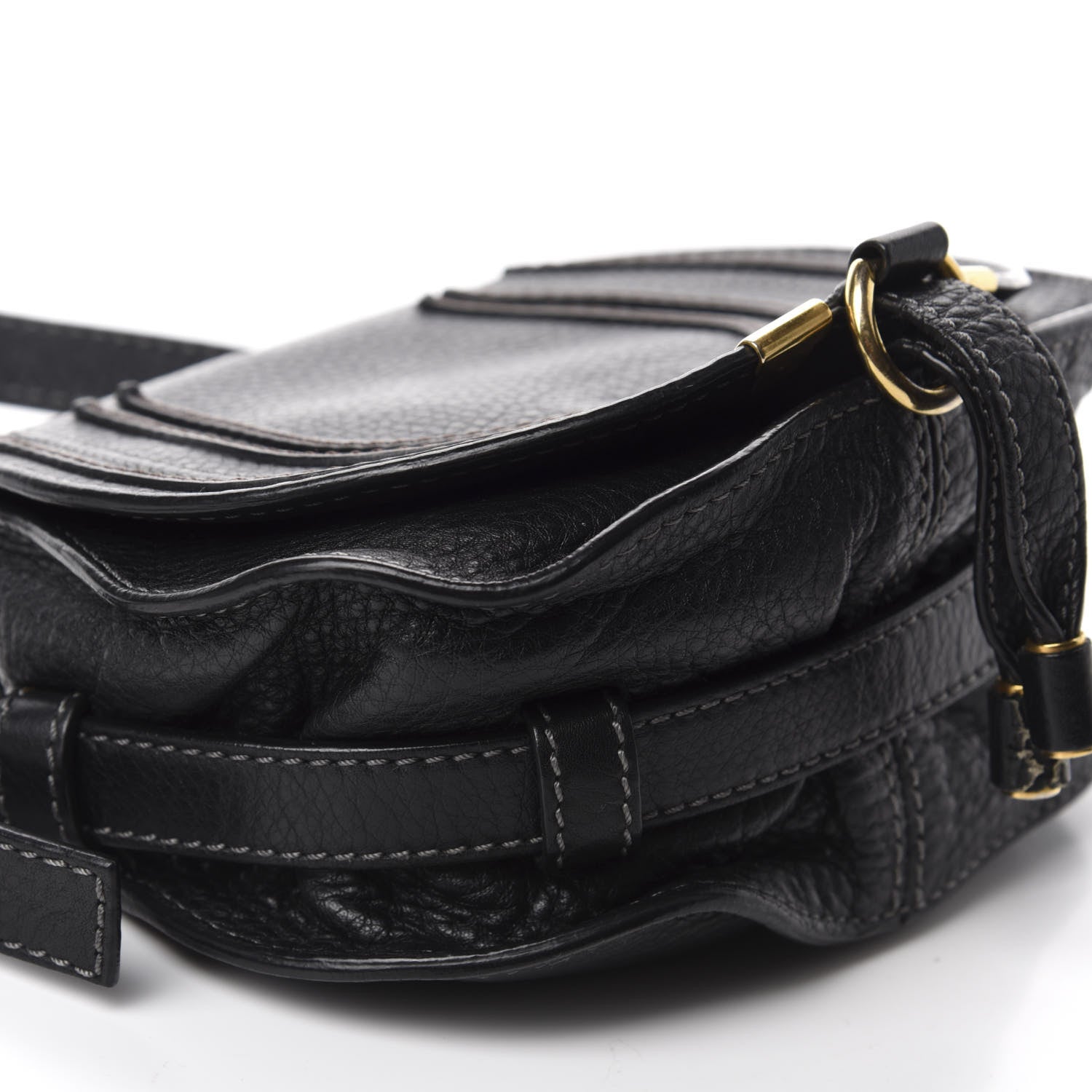 Chloe Calfskin Mini Marcie Round Crossbody Bag Black 6 of 11