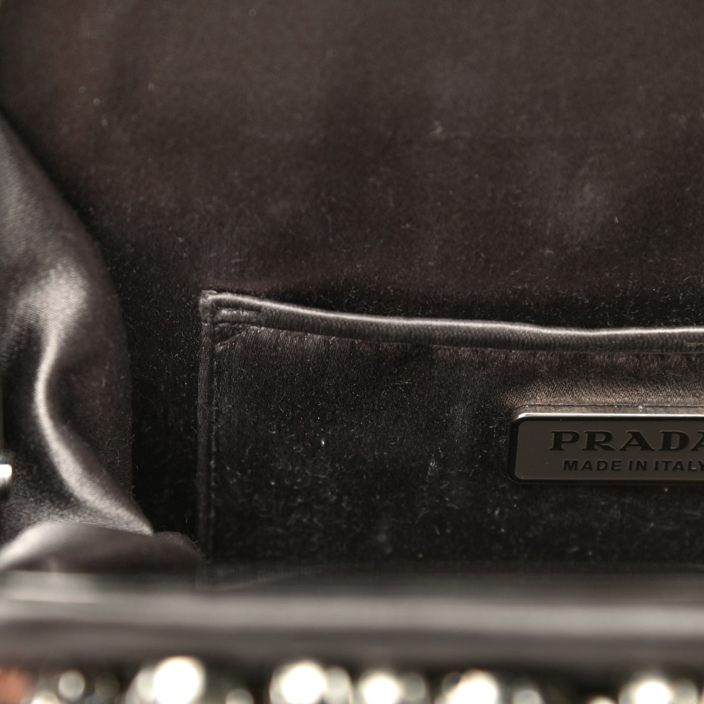 Satin Embellished Framed Bag Fumo
