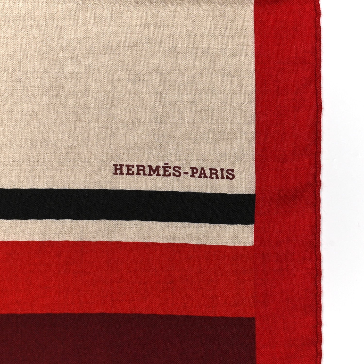 Hermes Cashmere Cheval A La Couverture Shawl 140 Naturel Rouge Bleu 4 of 5