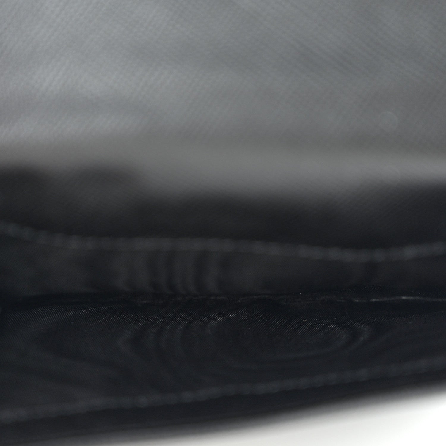 Prada Saffiano Tri-Fold Compact Wallet Black 6 of 10