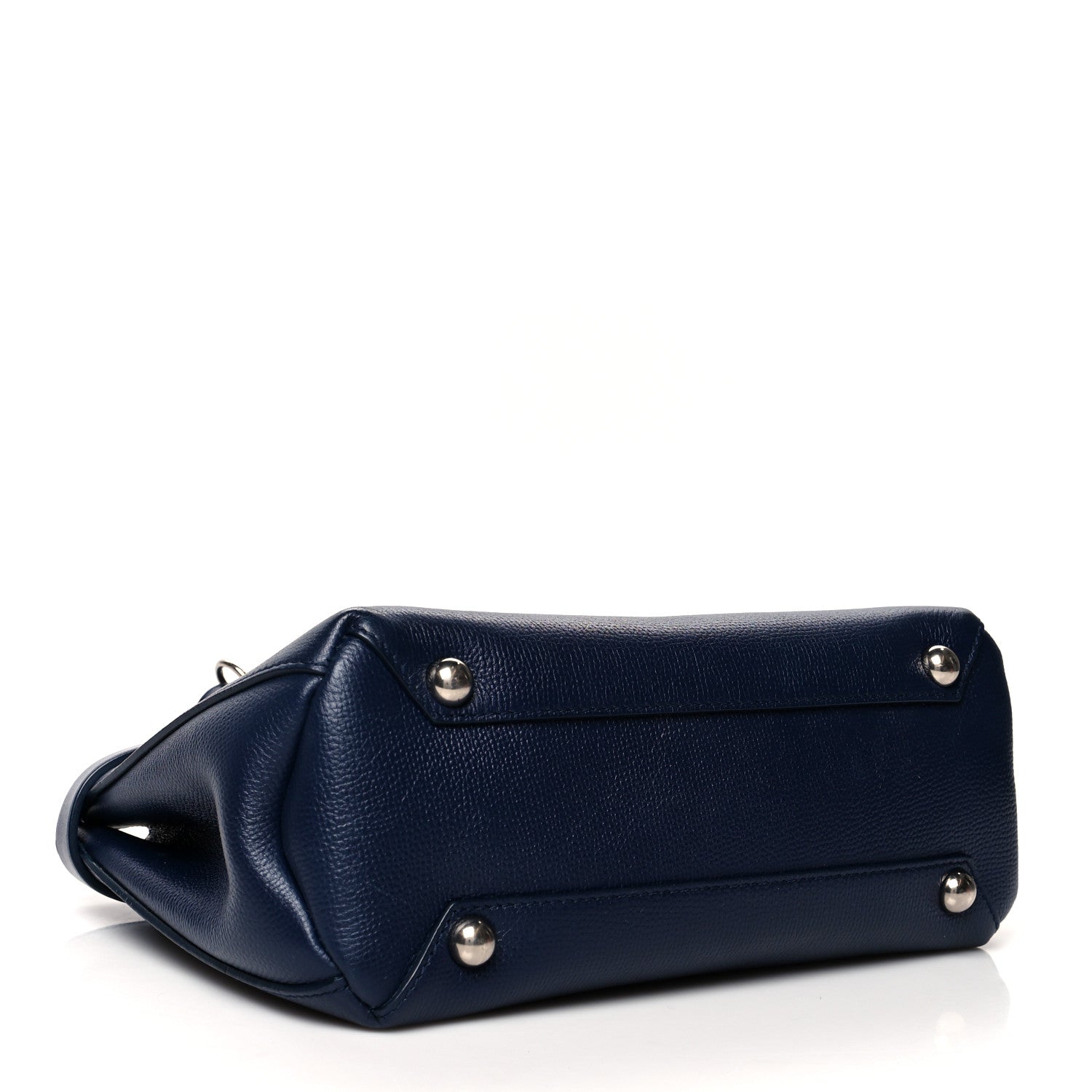 Burberry Grainy Calfskin House Check Small Banner Tote Regency Blue 1 of 13