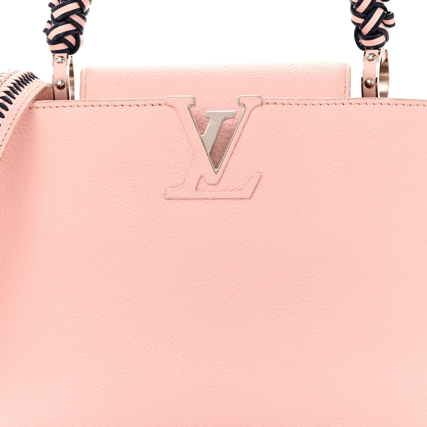 Louis Vuitton Taurillon Braided Capucines MM Light Pink 7 of 9