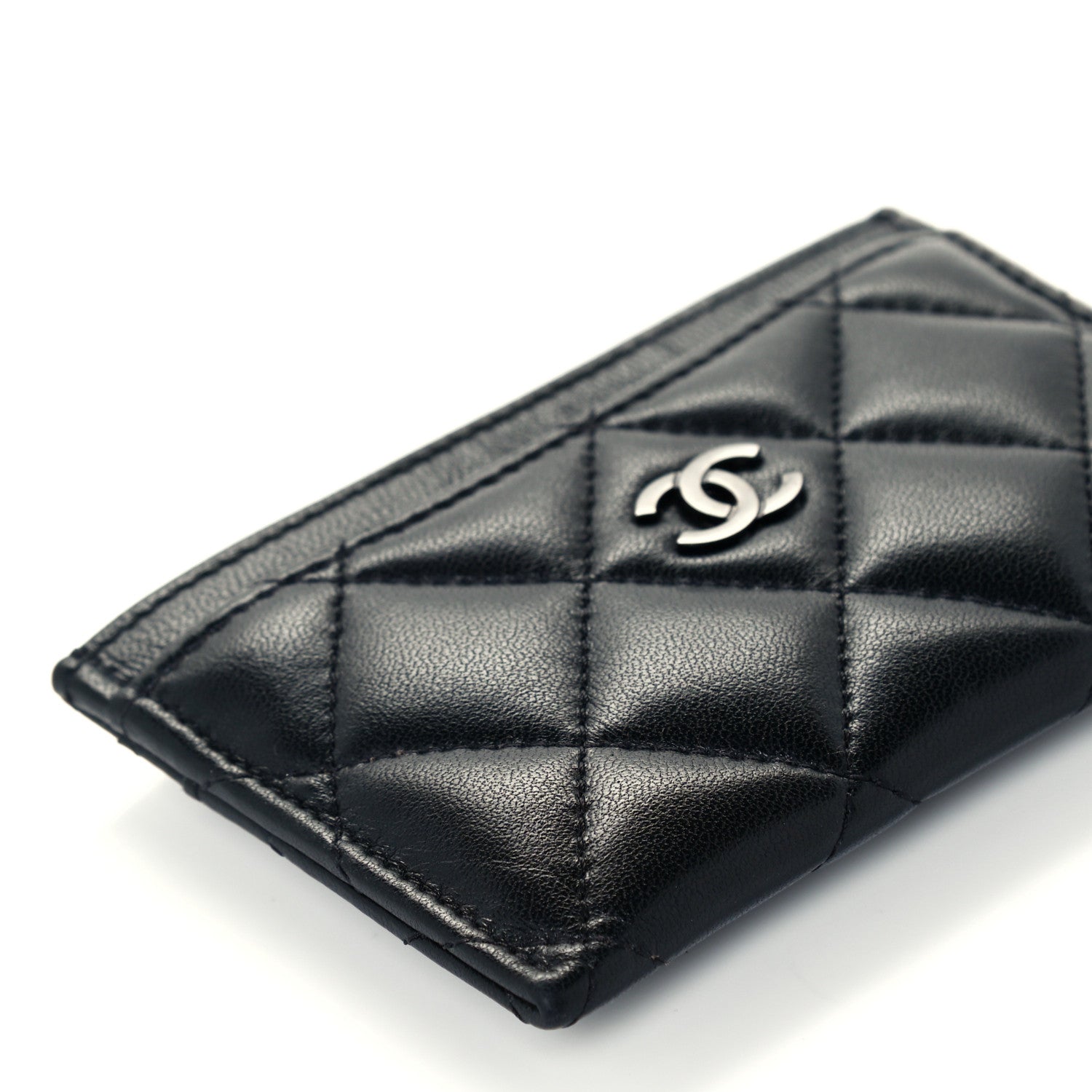Chanel Lambskin Quilted Card Holder So Black 9 of 11