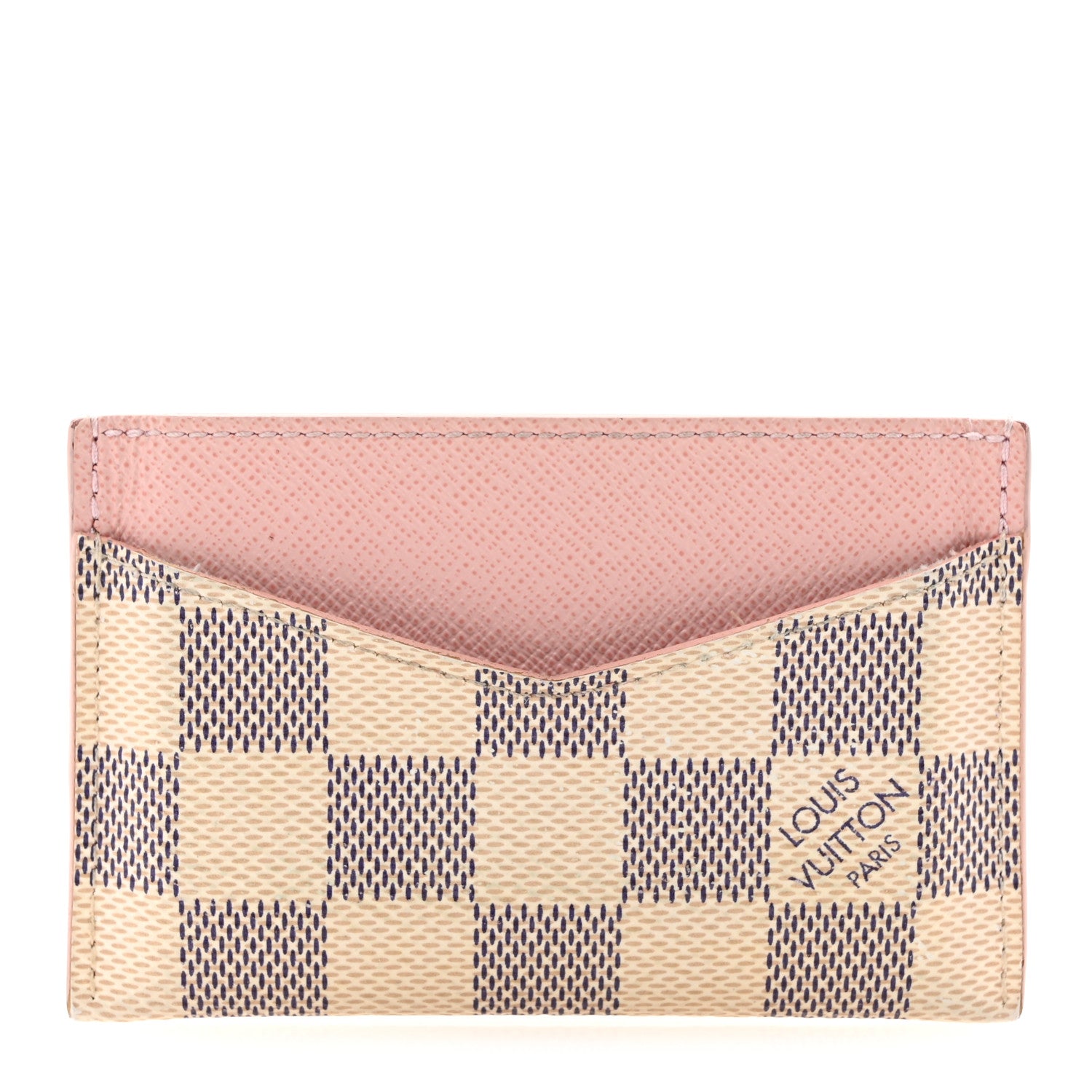 Louis Vuitton Damier Azur Daily Card Holder Rose Ballerine 1 of 12