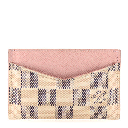 Louis Vuitton Damier Azur Daily Card Holder Rose Ballerine 1 of 12