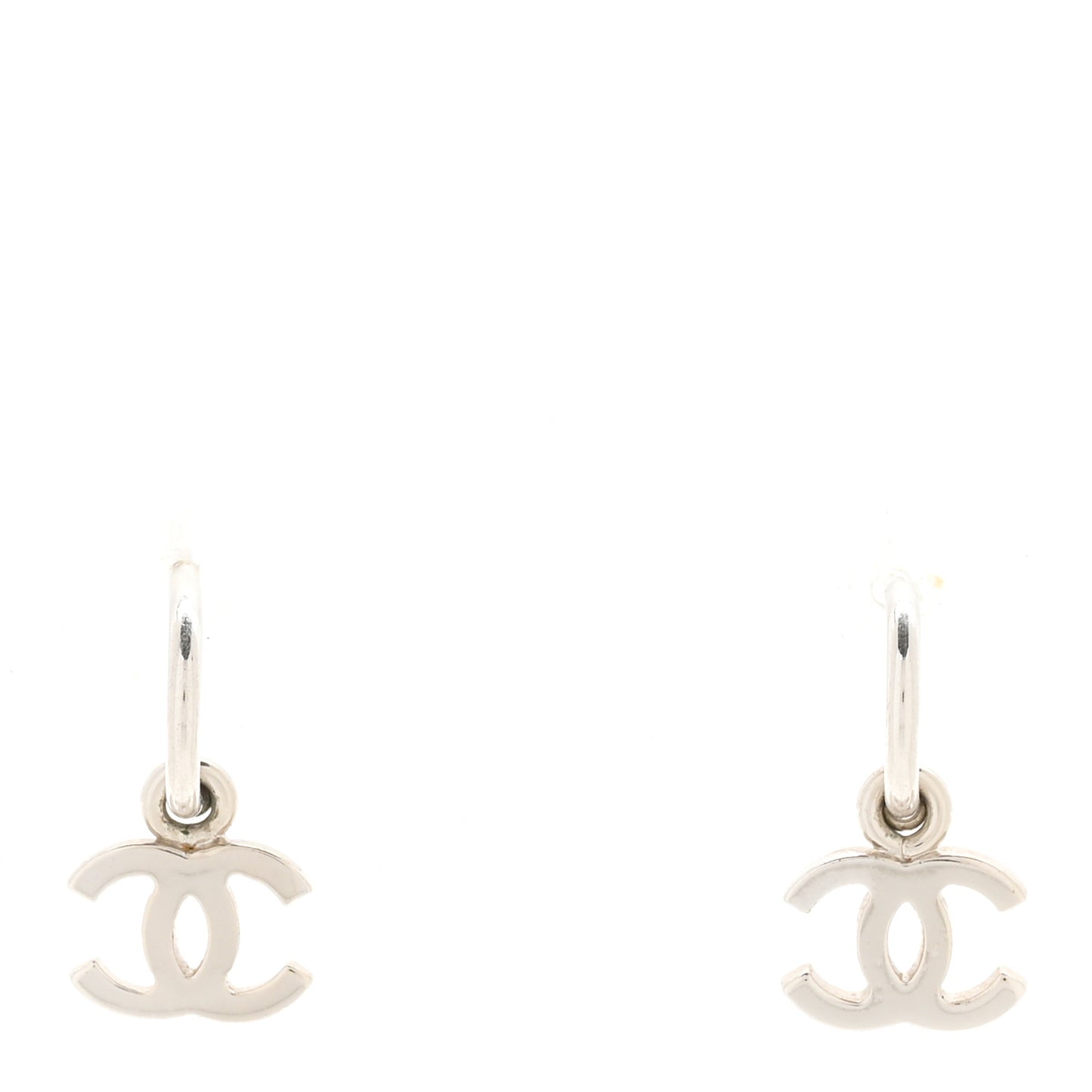 CC Drop Earrings Silver