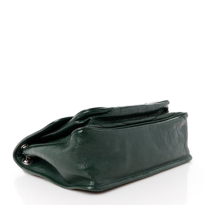 Saint Laurent Crinkled Calfskin Matelasse Monogram Medium Niki Chain Satchel Military Olive 4 of 12