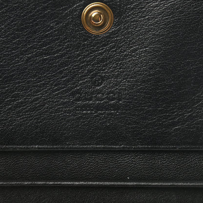 Gucci Calfskin Matelasse GG Marmont Card Case Black White 6 of 8