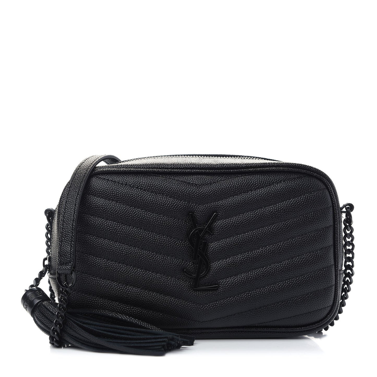 Grain De Poudre Matelasse Monogram Mini Lou Camera Bag Black