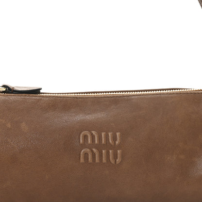 Miu Miu Nappa Aviator Mini Pouch Rovere 7 of 10