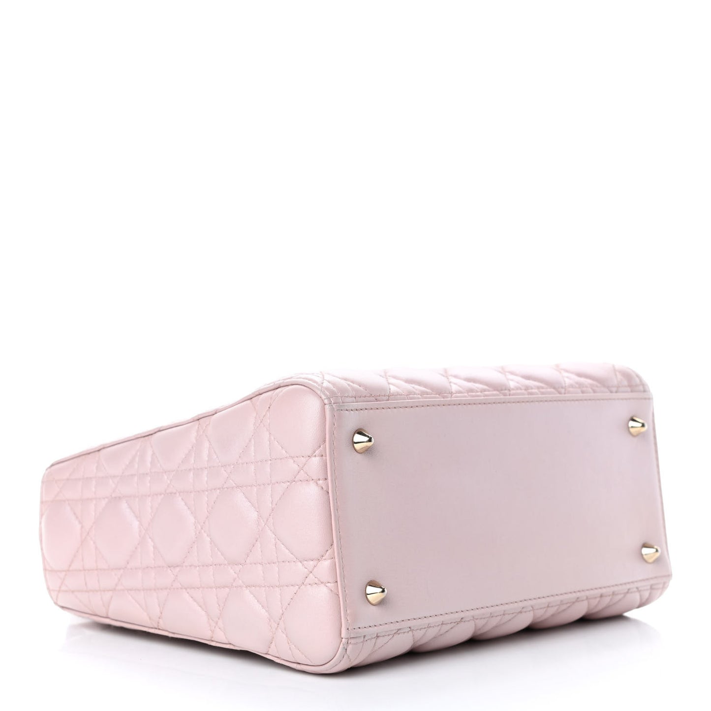 Pearly Lambskin Cannage Medium Lady Dior Lotus