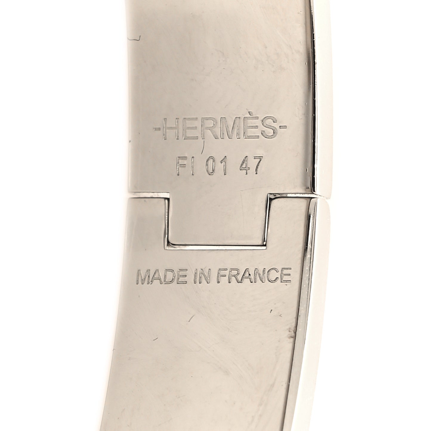 Enamel Narrow Clic Clac H Bracelet GM Marron Glace