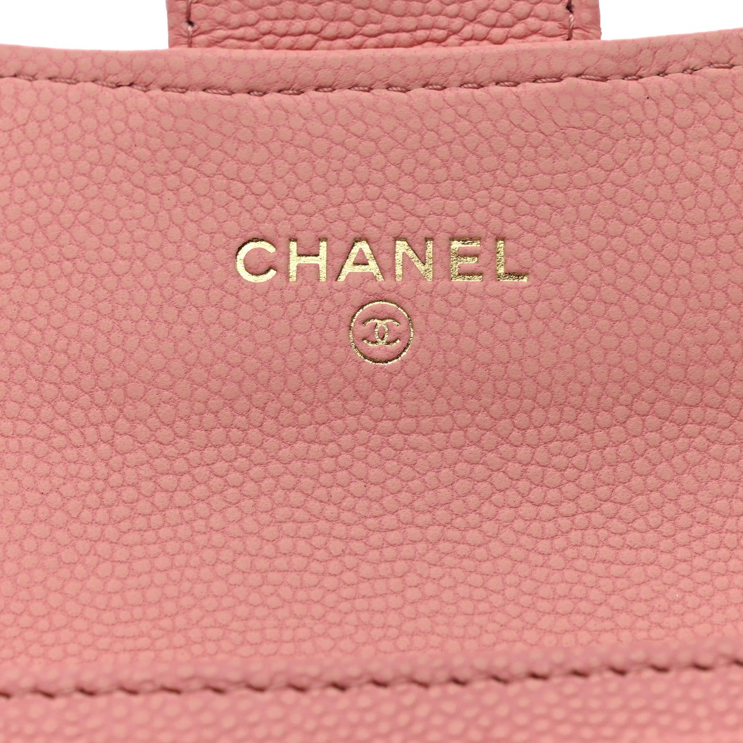 Caviar Chevron Quilted Flap Card Holder Pink