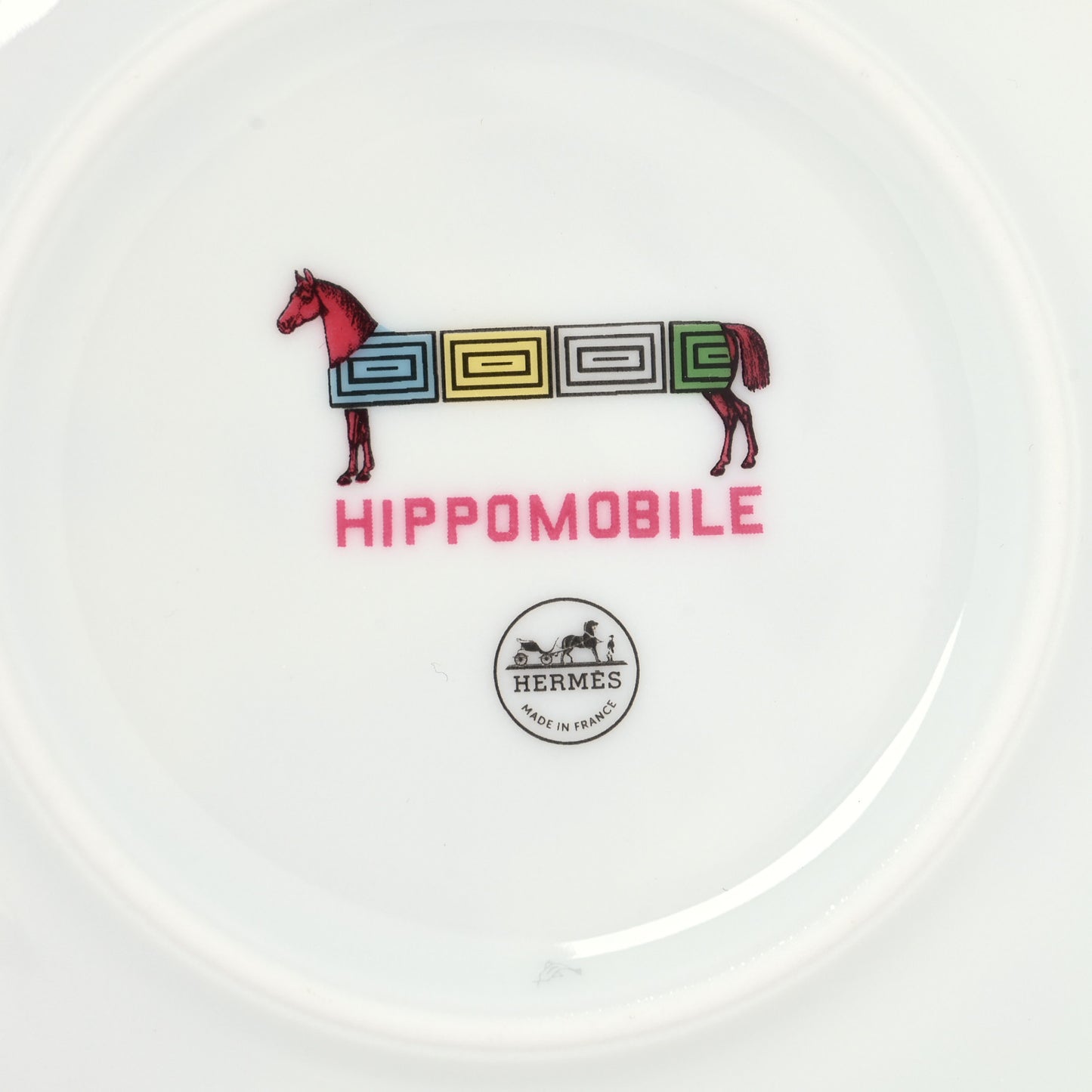 Porcelain Hippomobile Bread and Butter Plate Set of 2