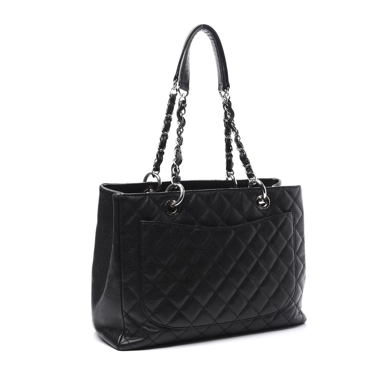 Chanel Caviar Quilted Grand Shopping Tote GST Black 2 of 15