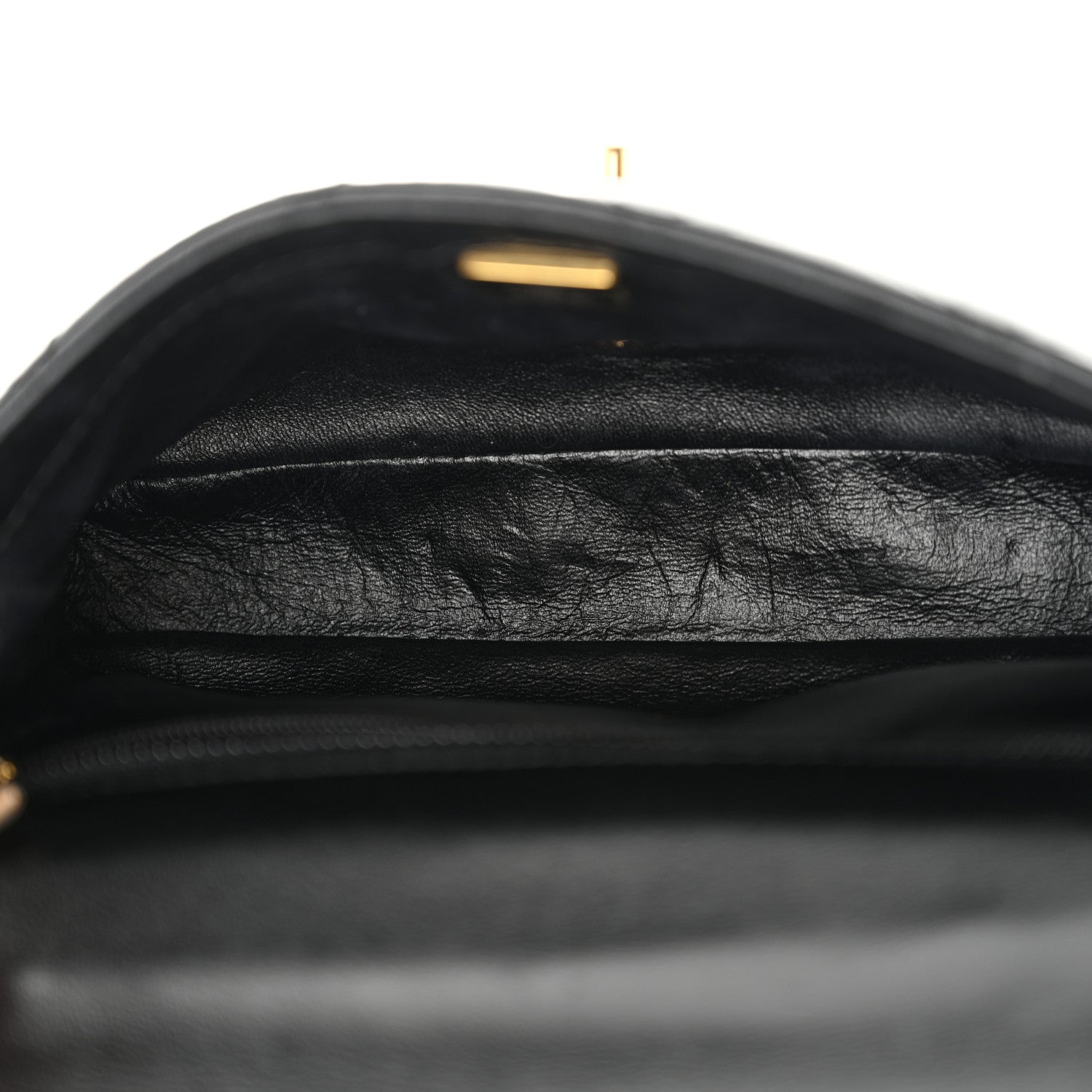 Chanel Shiny Lambskin Quilted Golden Links Top Handle Flap Black 5 of 10