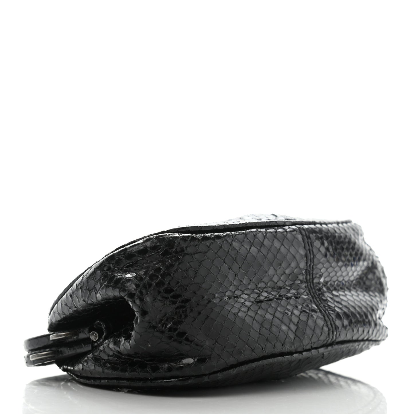 Snakeskin Clutch Black