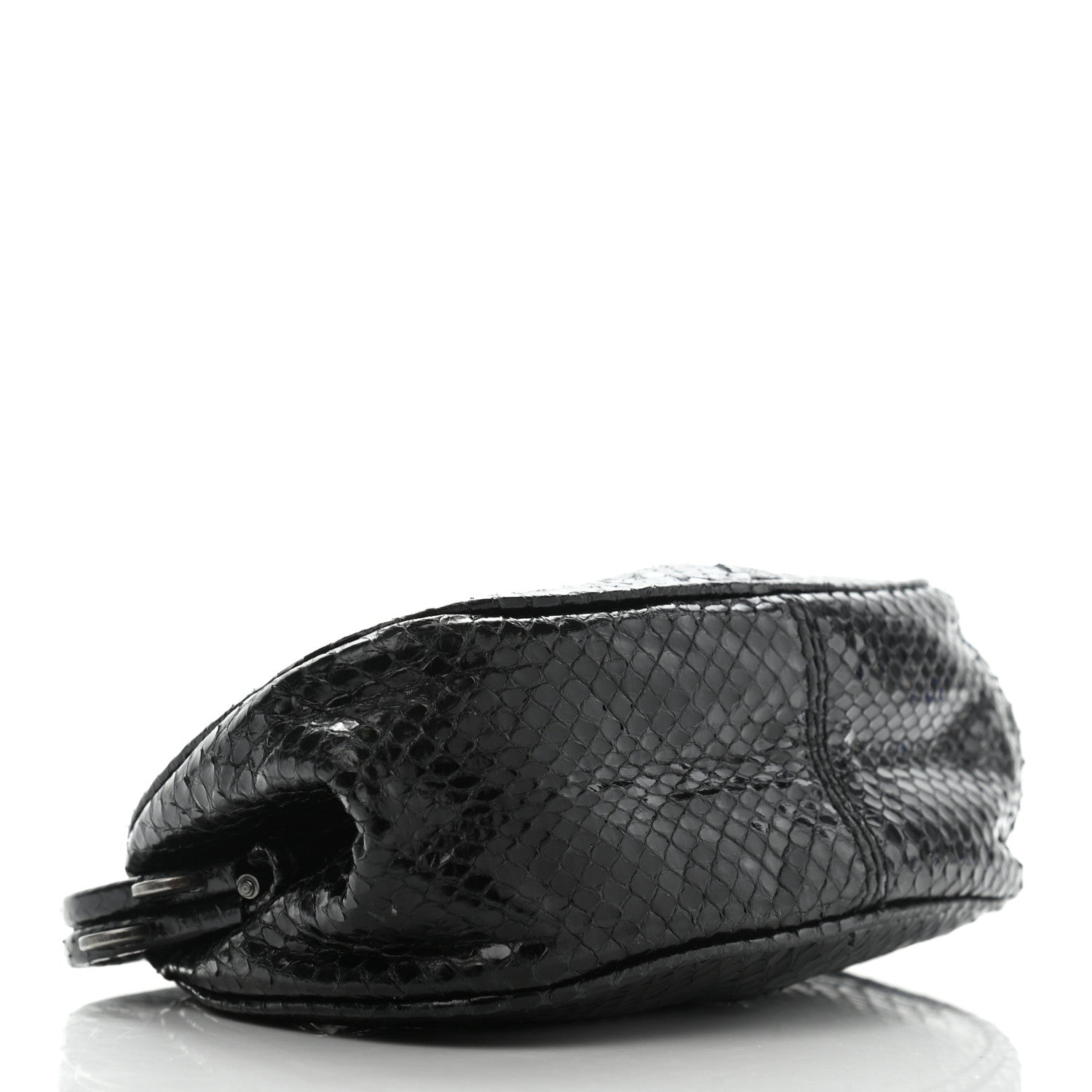 Bottega Veneta Snakeskin Clutch Black 4 of 11