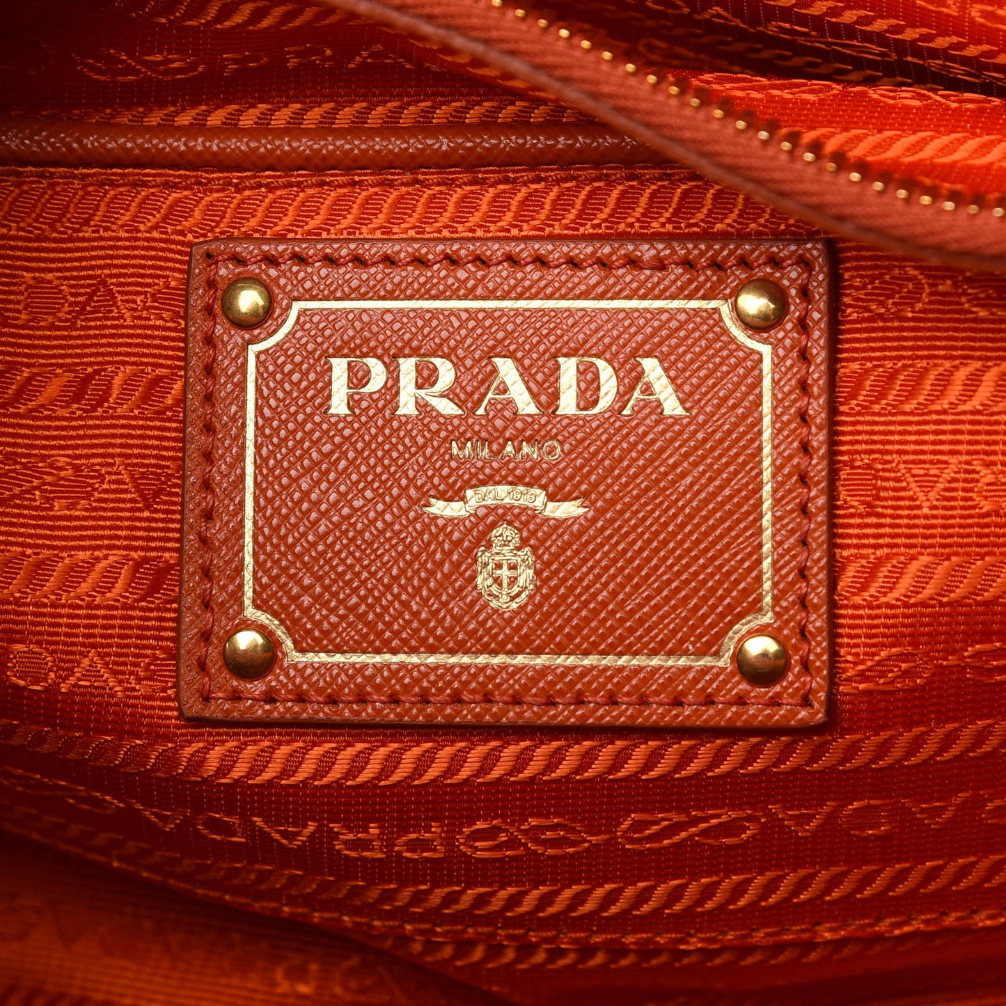 Saffiano Lux Top Handle Tote Papaya