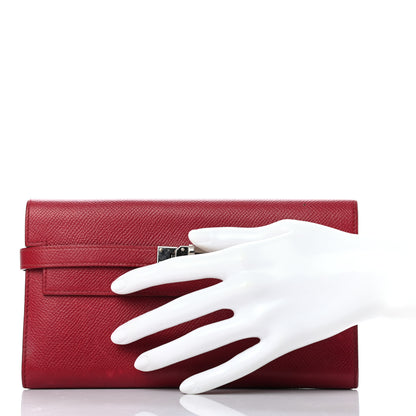 Hermes Epsom Kelly Longue Wallet Rubis 2 of 11