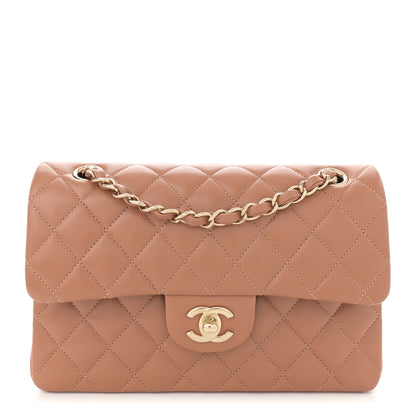 Chanel Lambskin Quilted Small Double Flap Brown 1 of 11