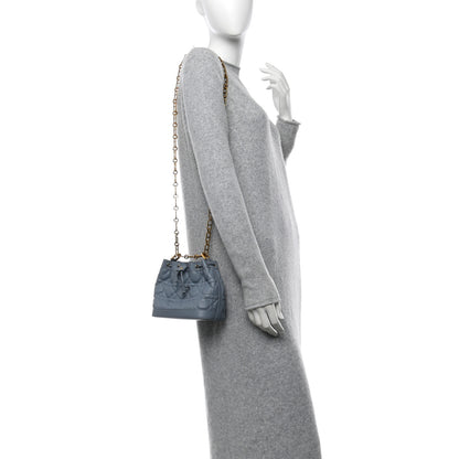 Christian Dior Lambskin Cannage Miss Dior Bucket Bag Cloud Blue 2 of 10
