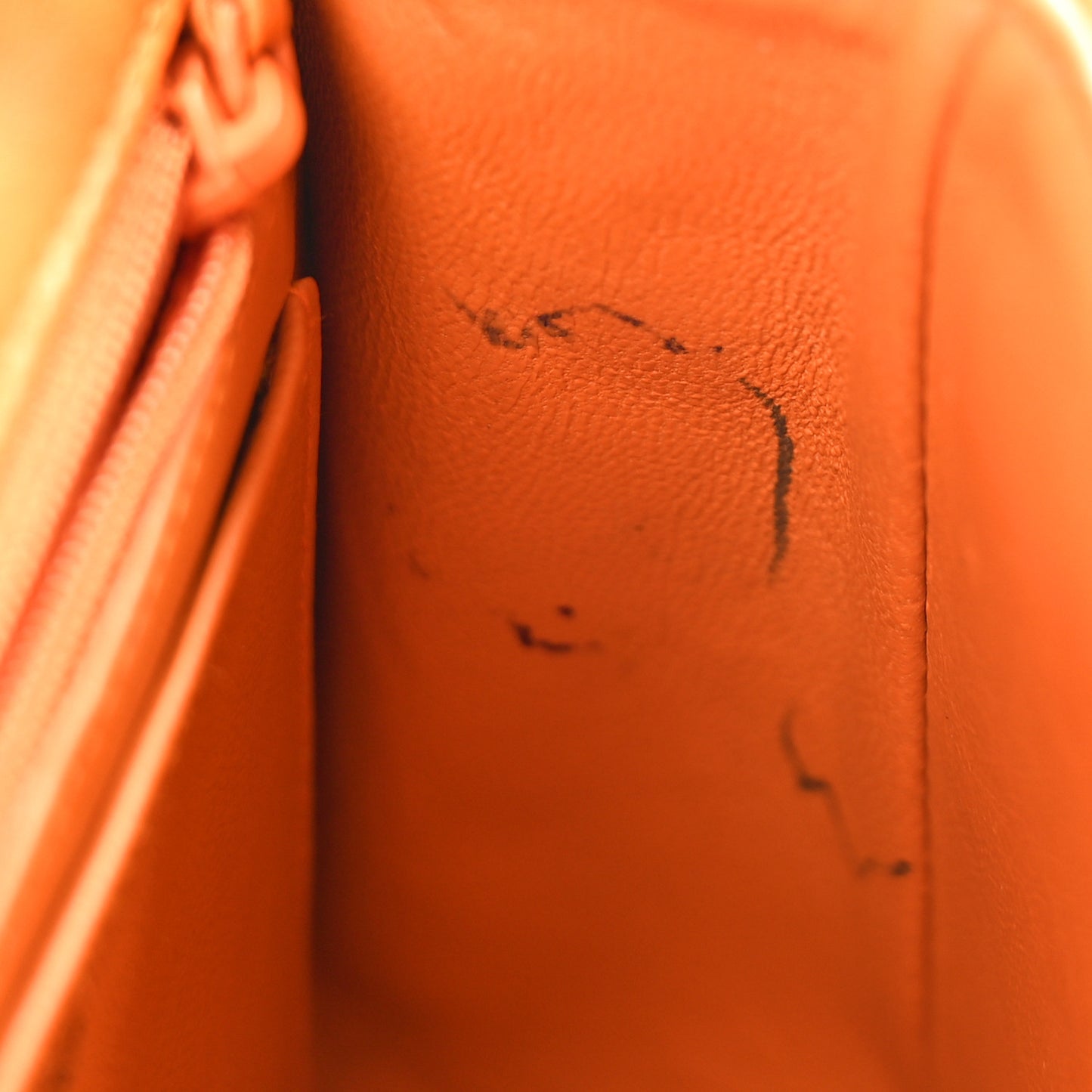 Lambskin Resin Mini Square Flap Orange