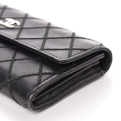 Chanel Calfskin Stitched Fancy CC Long Double Wallet Back 14 of 16